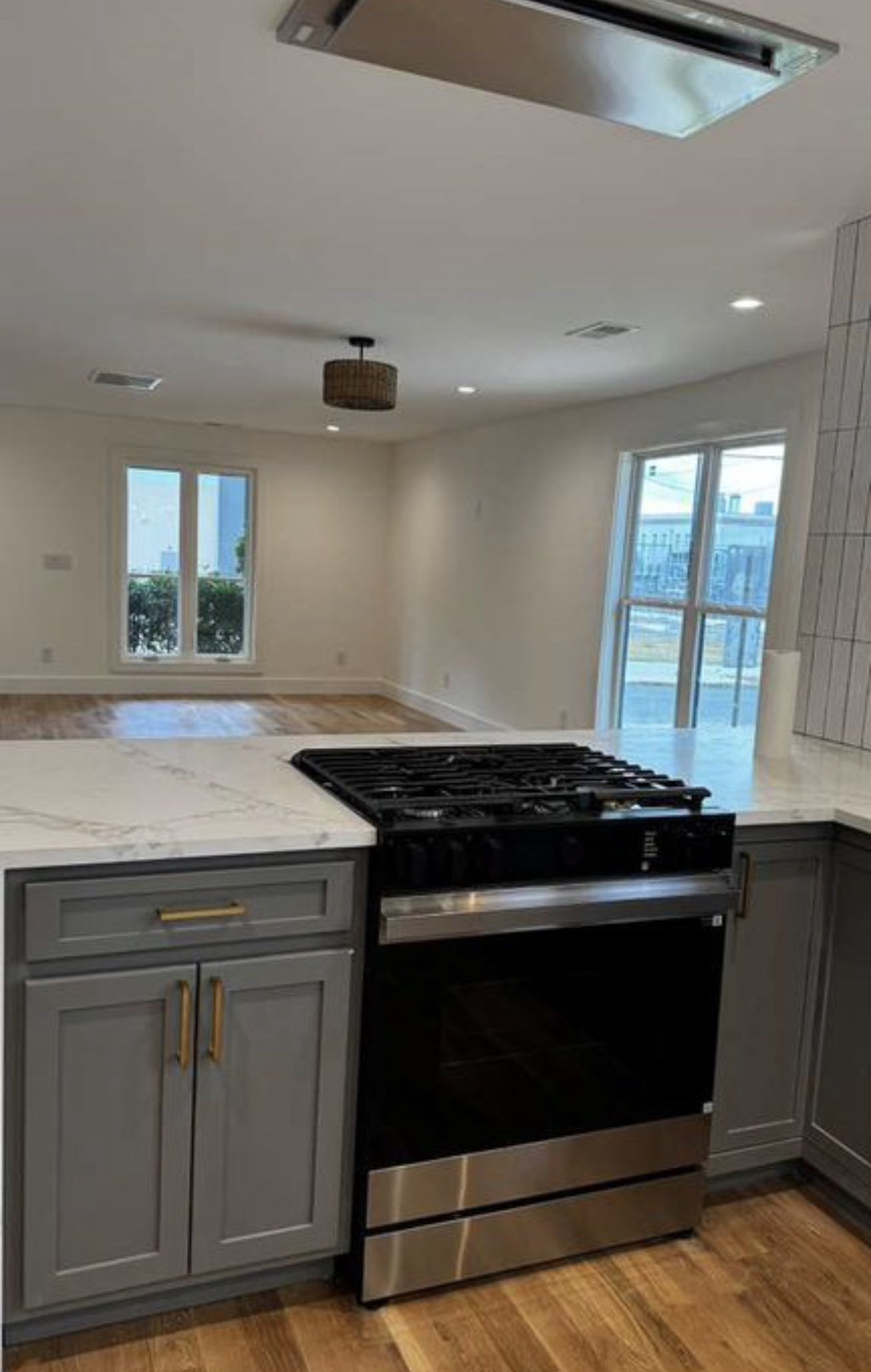 Completed renovation project detail, first view