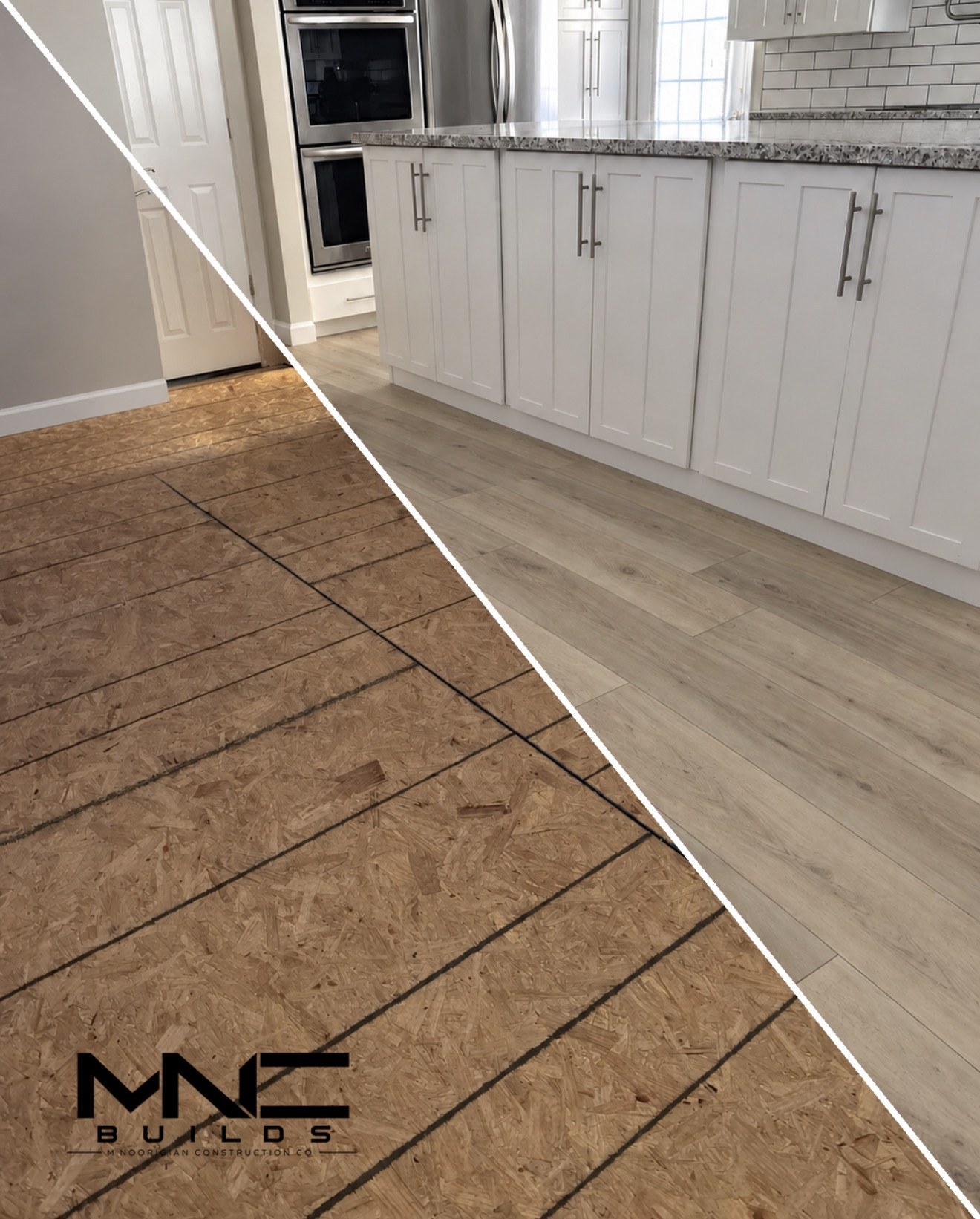 Luxury vinyl plank flooring installation