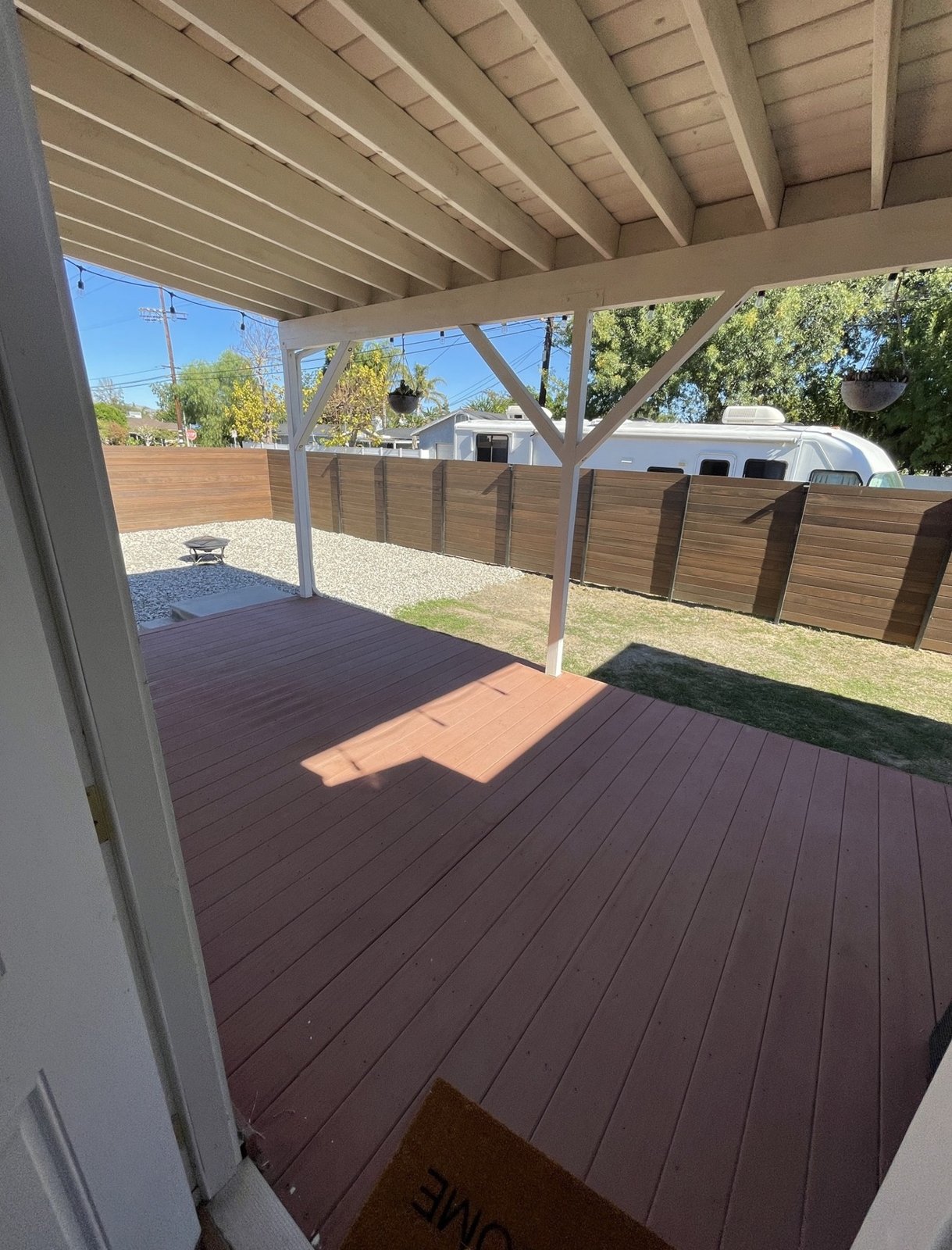 Covered patio example from the Porter Ranch project