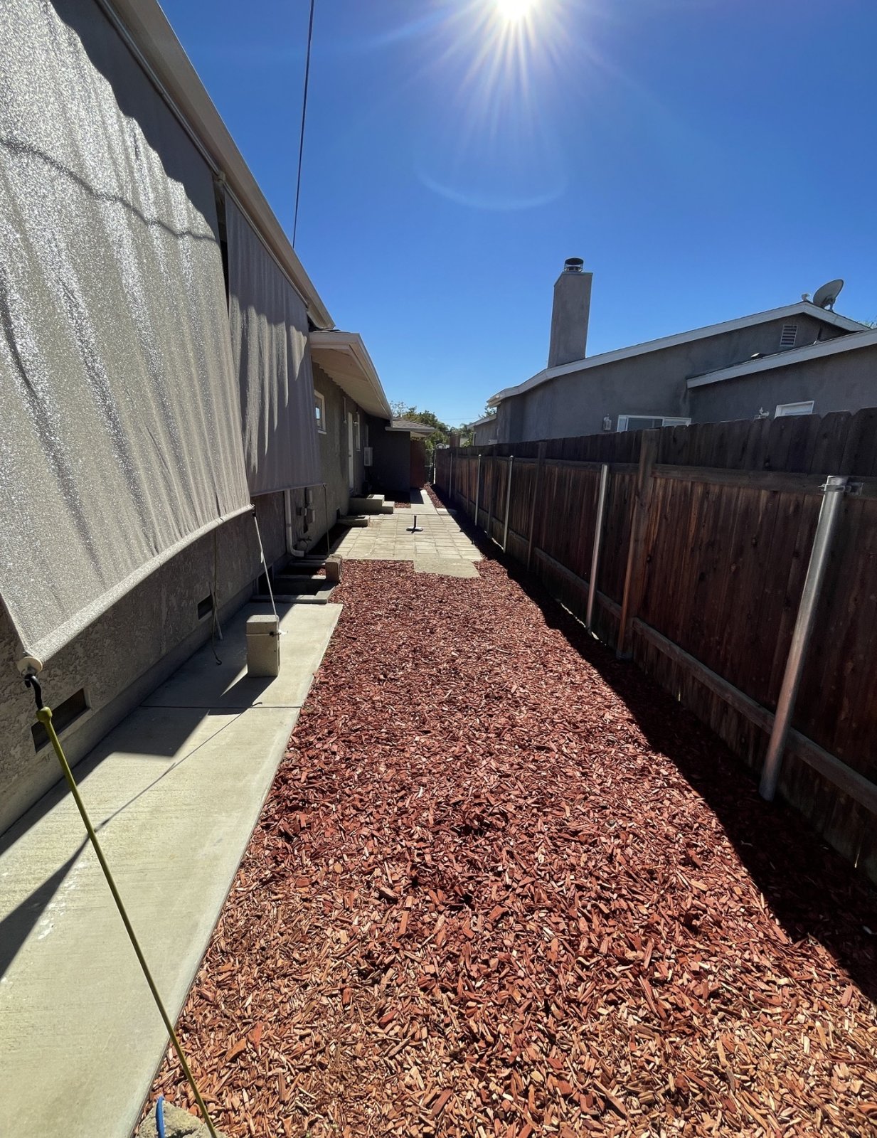 Exterior side yard improvements
